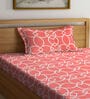Multicolor Geometric 300 TC Cotton Single Bedsheet with 1 Pillow Cover