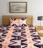 Multicolor Geometric 300 TC Cotton Single Bedsheet with 1 Pillow Cover