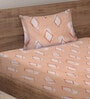 Multicolor Geometric 300 TC Cotton Single Bedsheet with 1 Pillow Cover