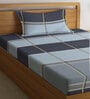 Multicolor Geometric 300 TC Cotton Single Bedsheet with 1 Pillow Cover