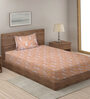 Multicolor Geometric 300 TC Cotton Single Bedsheet with 1 Pillow Cover