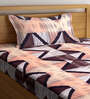 Multicolor Geometric 300 TC Cotton Single Bedsheet with 1 Pillow Cover