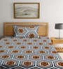 Multicolor Geometric 300 TC Cotton Single Bedsheet with 1 Pillow Cover