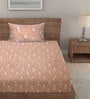 Multicolor Geometric 300 TC Cotton Single Bedsheet with 1 Pillow Cover