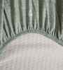 Green Geometric 300 TC Glaze Cotton Fitted Bed Sheet Super King with 2 Pillow Covers Essential Collection