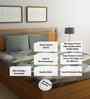 Green Geometric 300 TC Glaze Cotton Fitted Bed Sheet Super King with 2 Pillow Covers Essential Collection
