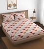 Multicolor Geometric 400 TC Cotton 1 Double Bed Sheet with 2 Pillow Covers