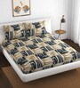 Multicolor Abstract 400 TC Cotton 1 Double Bed Sheet with 2 Pillow Covers