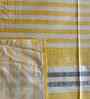 Yellow Geometric 400 TC Cotton Single bed Flat Bedsheet with 1 Pillow Covers Essential Collection
