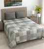 Multicolor Geometric 400 TC Cotton Super King Flat Bedsheet with 2 Pillow Covers Essential Collection