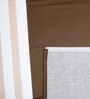 Brown Geometric 400 TC Cotton Superking Size Bedsheet With 2 Pillow Covers Threads Stripes Collection