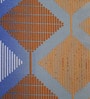 Multicolor Geometric 144 TC Cotton Blend Queen Sized Bed Sheets with 2 Pillow Covers