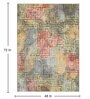 Multicolor Geometric Polyester 4' X 6' Machine Made Carpet