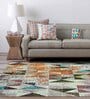 Multicolor Geometric Polyester 4' X 6' Machine Made Carpet