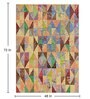 Multicolor Geometric Polyester 4' X 6' Machine Made Carpet