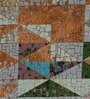 Multicolor Geometric Polyester 4' X 6' Machine Made Carpet