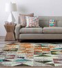 Multicolor Geometric Polyester 6' X 9' Machine Made Carpet