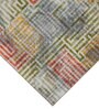 Multicolor Geometric Polyester 6' X 9' Machine Made Carpet