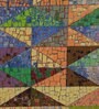 Multicolor Geometric Polyester 8' X 10' Machine Made Carpet
