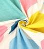 Multicolor Geometric 210 TC Cotton Blend King Sized Bed Sheets with 2 Pillow Covers