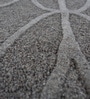 Grey Abstract Wool & Viscose 5 ft X 8 ft Hand Tufted Carpet