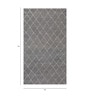 Dark Grey Geometric Wool & Viscose 5 ft X 8 ft Hand Tufted Carpet