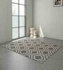 Multicolor Geometric Wool & Viscose 5 ft X 8 ft Hand Tufted Carpet