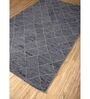 Grey Geometric Wool 5 ft X 8 ft Hand Tufted Carpet