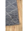 Grey Geometric Wool 5 ft X 8 ft Hand Tufted Carpet