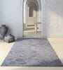 Grey Geometric Wool 5 ft X 8 ft Hand Tufted Carpet