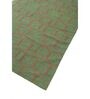 Green Geometric Wool 5 ft X 8 ft Hand Woven Dhurrie