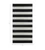 Black and White Striped Wool 5 ft X 8 ft Hand Woven Dhurrie