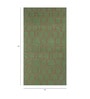 Green Geometric Wool 5 ft X 8 ft Hand Woven Dhurrie
