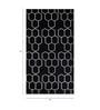 Black Geometric Wool 5 ft X 8 ft Hand Woven Dhurrie