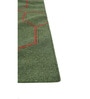 Green Geometric Wool 5 ft X 8 ft Hand Woven Dhurrie