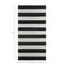 Black and White Striped Wool 6 ft X 9 ft Hand Woven Dhurrie