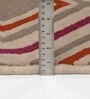 Multicolor Geometric Wool Blend 4' X 6' Hand Tufted Carpet