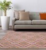 Multicolor Geometric Wool Blend 4' X 6' Hand Tufted Carpet