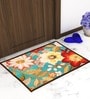 Multicolor Floral Nylon 22.5x14.6 Inches AntiSkid 1 Door Mat