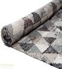 Multicolor Geometrical Polycotton 5 ft x 7 ft Hand Woven Carpet