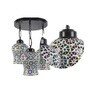Multicolor Glass 3 Light Cluster Hanging Lamp