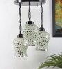 Multicolor Glass 3 Light Cluster Hanging Lamp