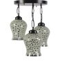 Multicolor Glass 3 Light Cluster Hanging Lamp