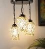 Multicolor Glass 3 Light Cluster Hanging Lamp