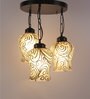 Multicolor Glass 3 Light Cluster Hanging Lamp