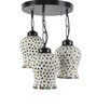 Kayla Black Glass and Iron Cluster Hanging Light