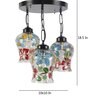 Novo Black Glass and Iron Cluster Hanging Light
