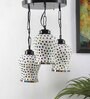Kayla Black Glass and Iron Cluster Hanging Light