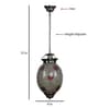 Veronna Antique Brass Glass and Iron Hanging Light