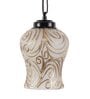 Amalia Black Glass and Iron Hanging Light